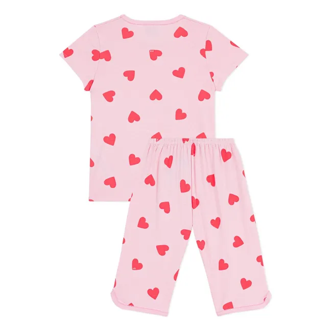 Capri Pyjamas Hearts | Pink