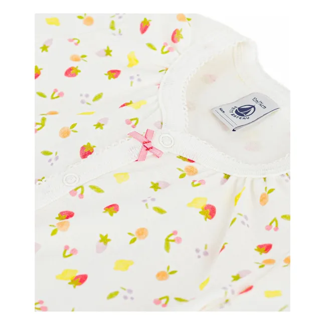 Pyjama Combishort Fruits | Ecru