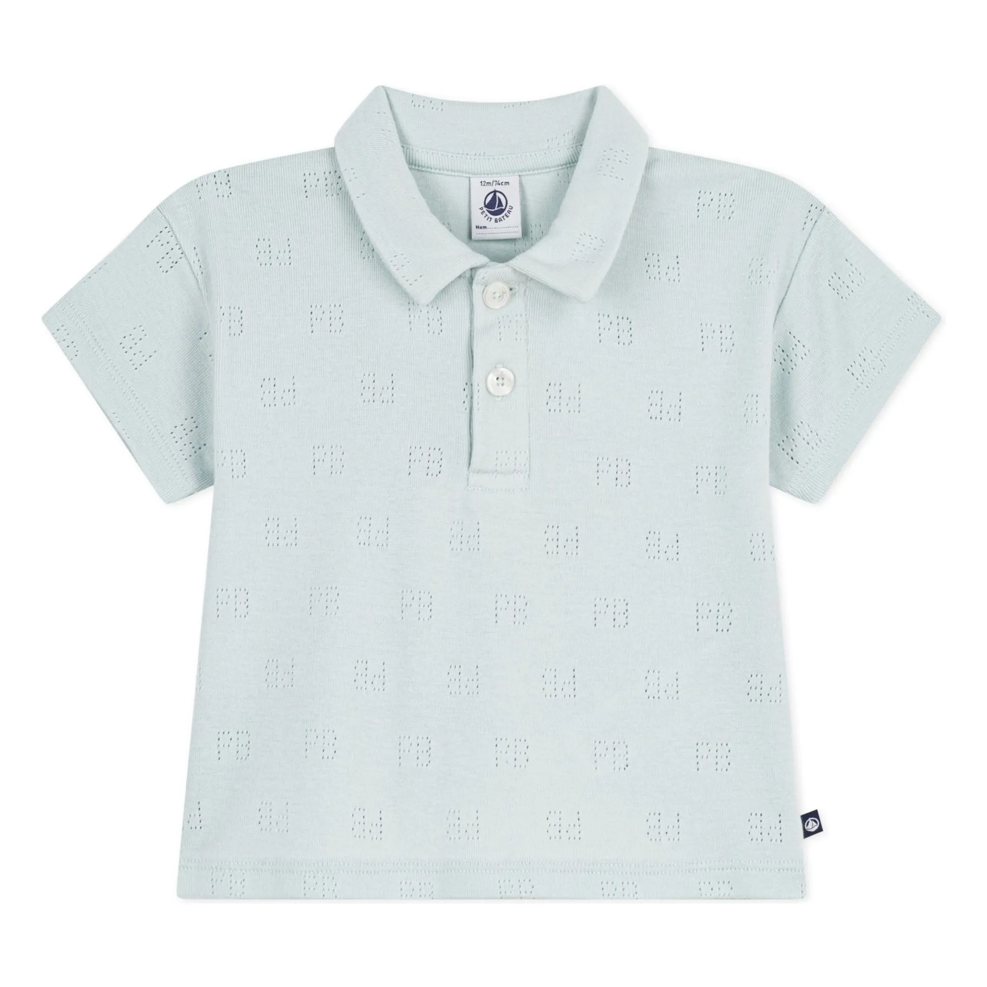 Petit Bateau Boys Sage Polo Ajouré Pb