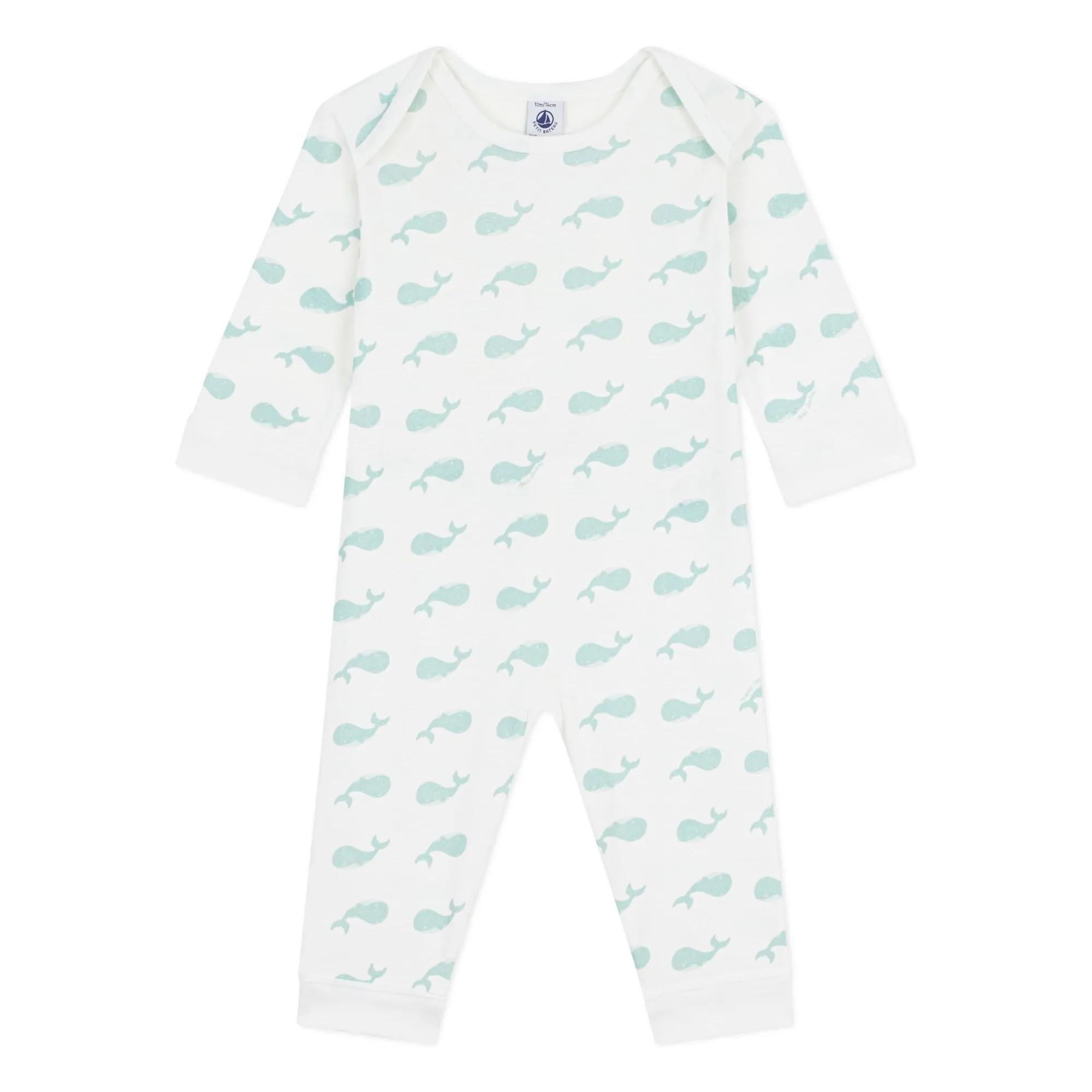 Petit Bateau Ecru Whale Sleep Well Pyjamas