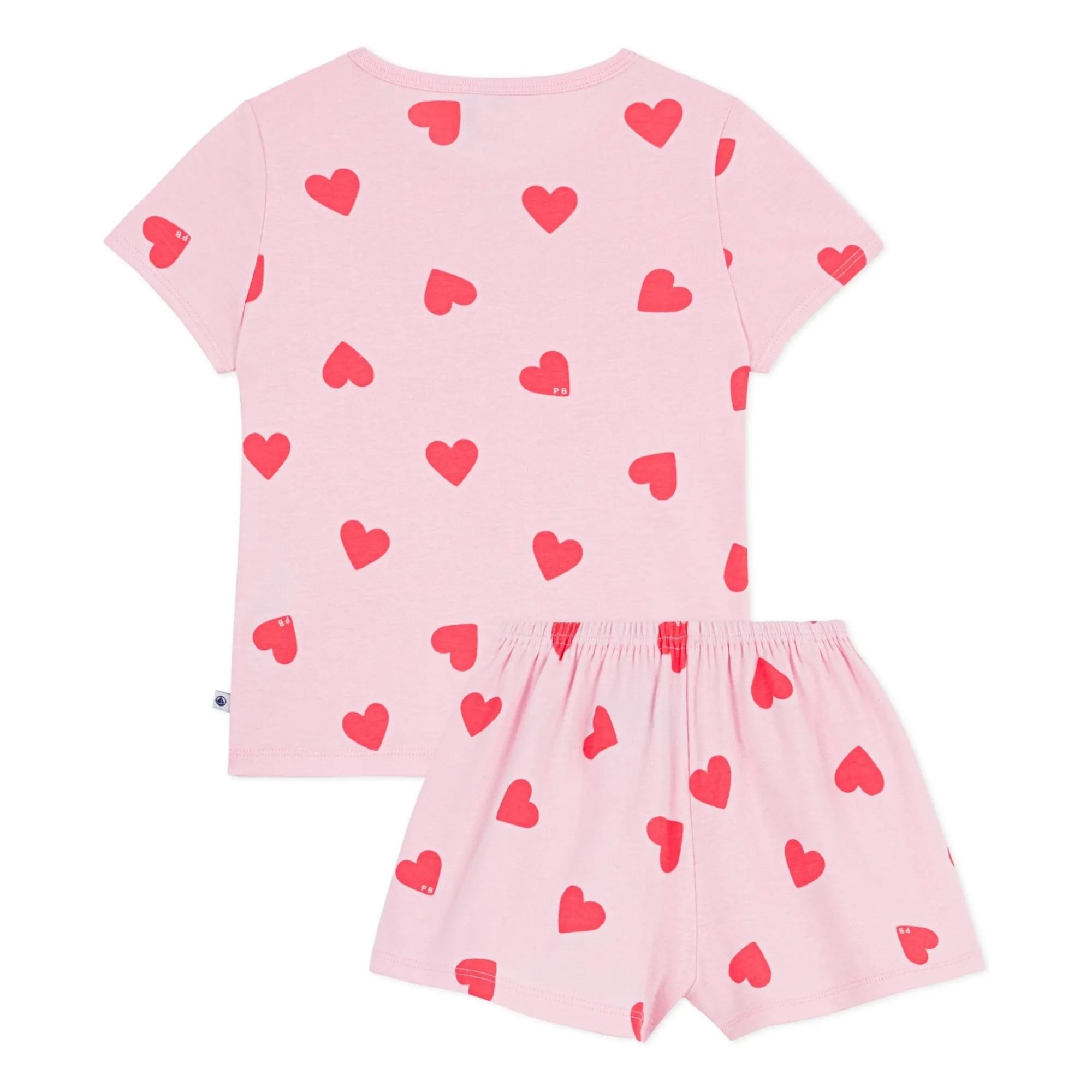 Pyjama Short Cœurs | Rose- Image produit n°3