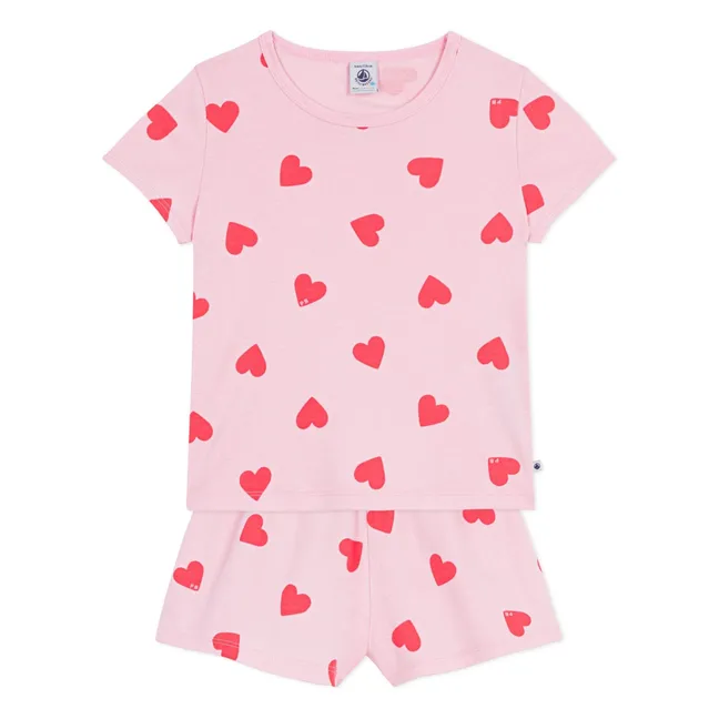 Pyjama Shorts Herzen | Rosa