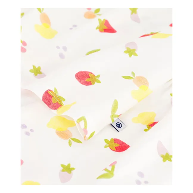 Pijama Corto Frutas Algodón Ecológico | Crudo