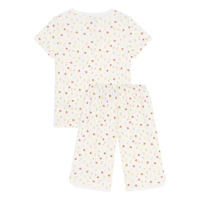 Pyjama Capri Fruits | Ecru