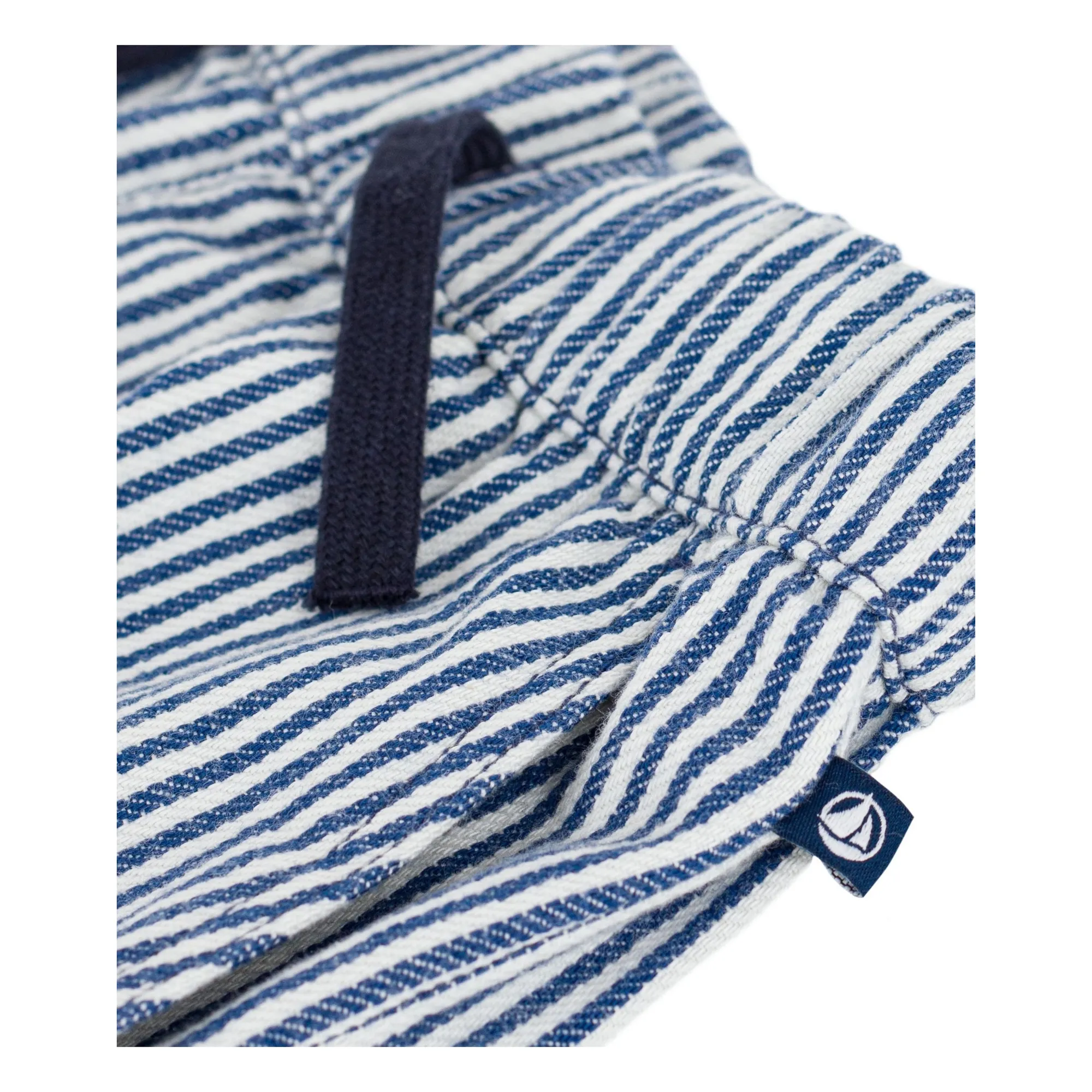 Pantalon Rayé Coton Bio | Bleu- Image produit n°3