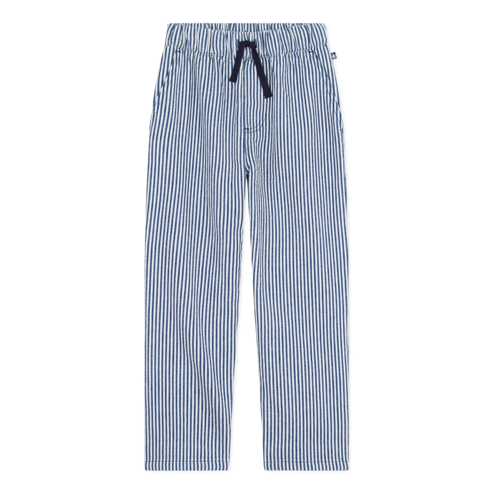 Petit Bateau Boys Blue Organic Cotton Striped Trousers