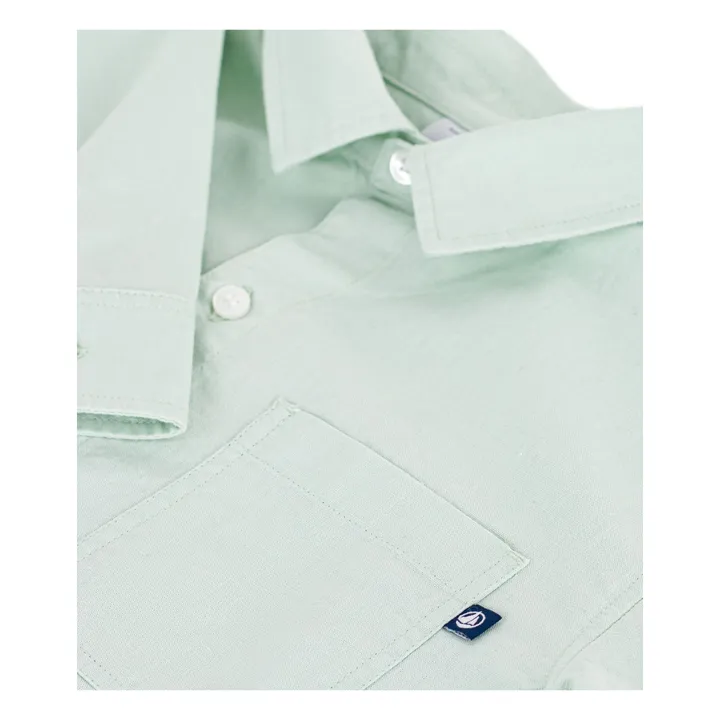 Camisa lisa de lino | Salvia- Imagen del producto n°3