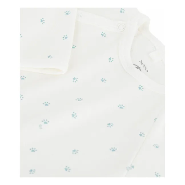 Pyjama Dors Bien Pattes Coton Bio | Blanc