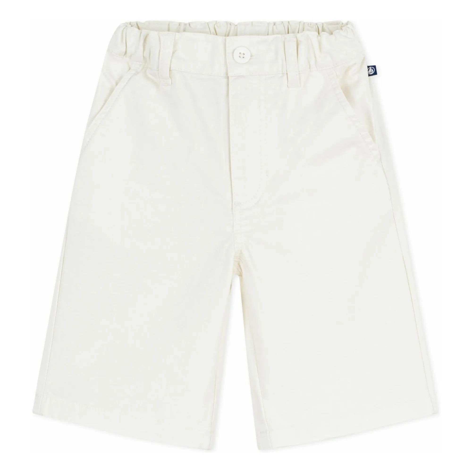 Petit Bateau Boys Ecru Uni Twill Bermuda Shorts