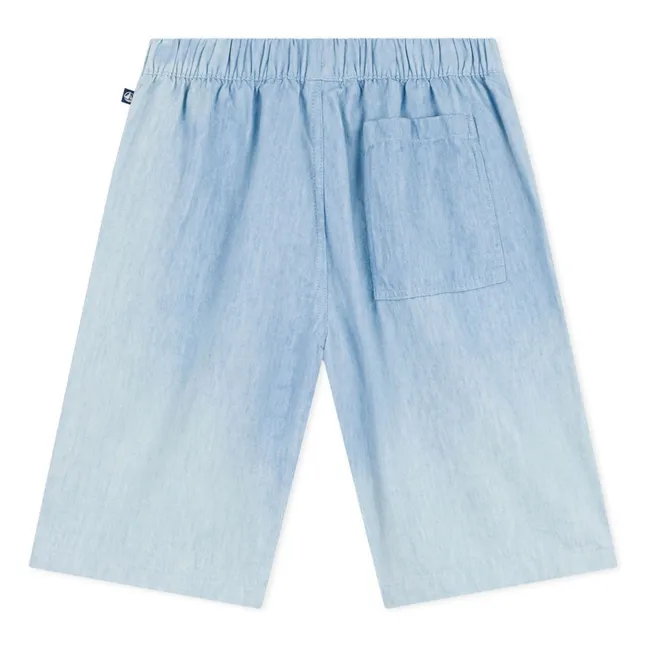 Short Denim Chambray Coton Bio | Bleu Clair