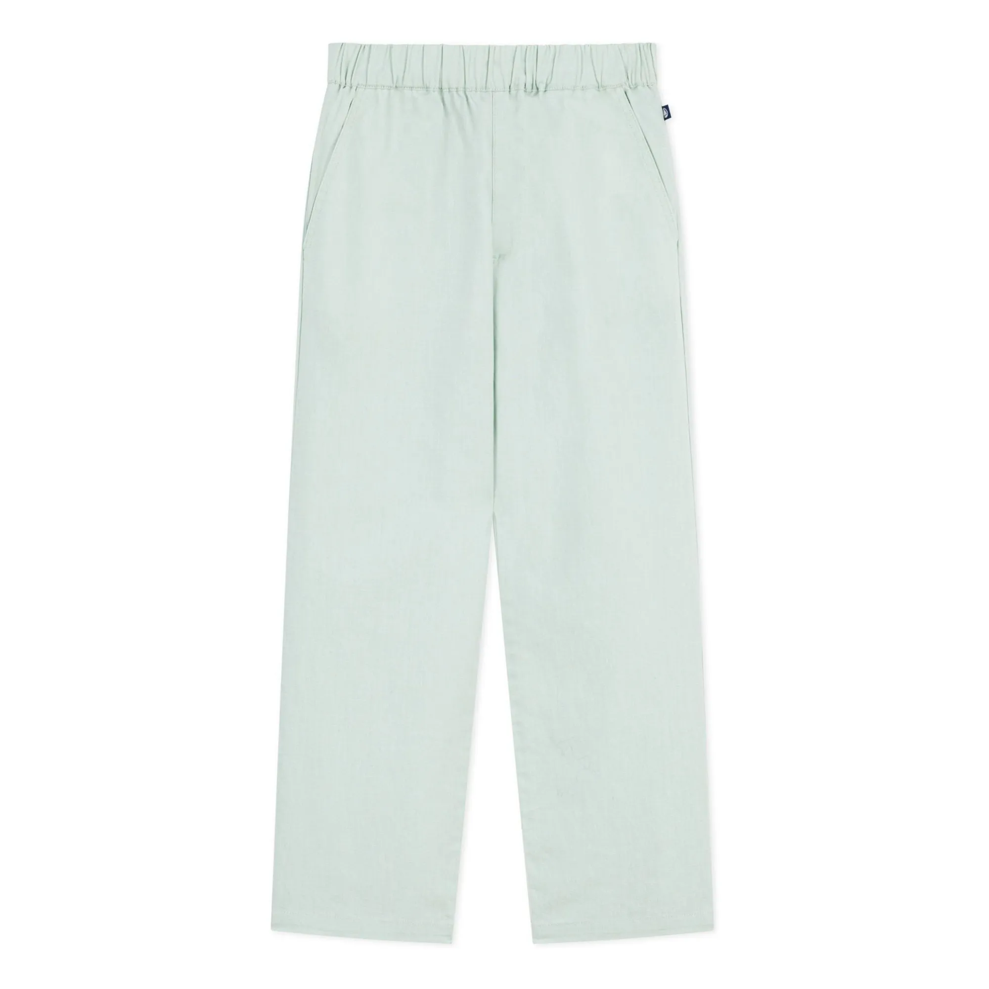 Petit Bateau Boys Green Water Linen Pants