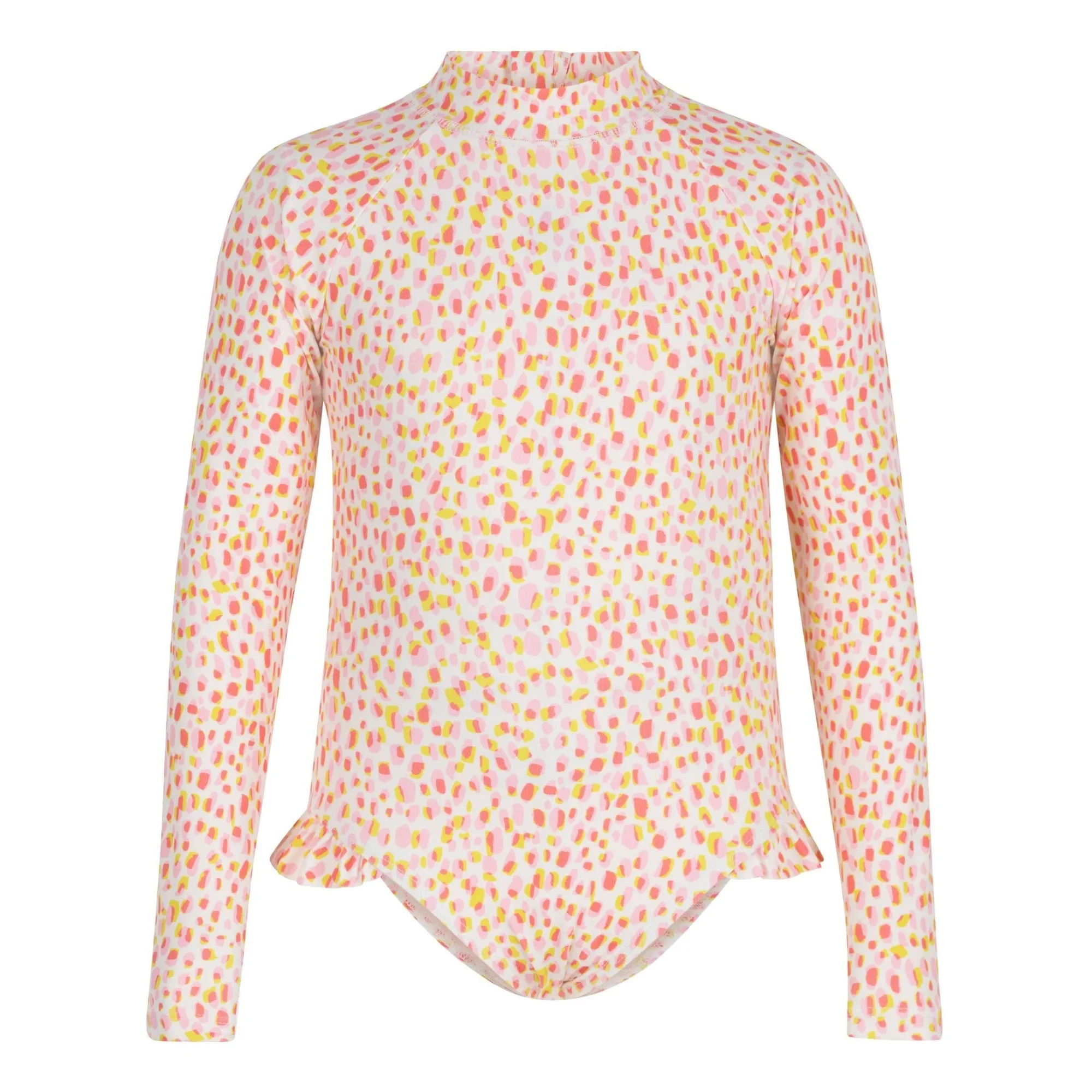 Maillot de Bain Manches Longues Tacheté | Rose- Image produit n°0