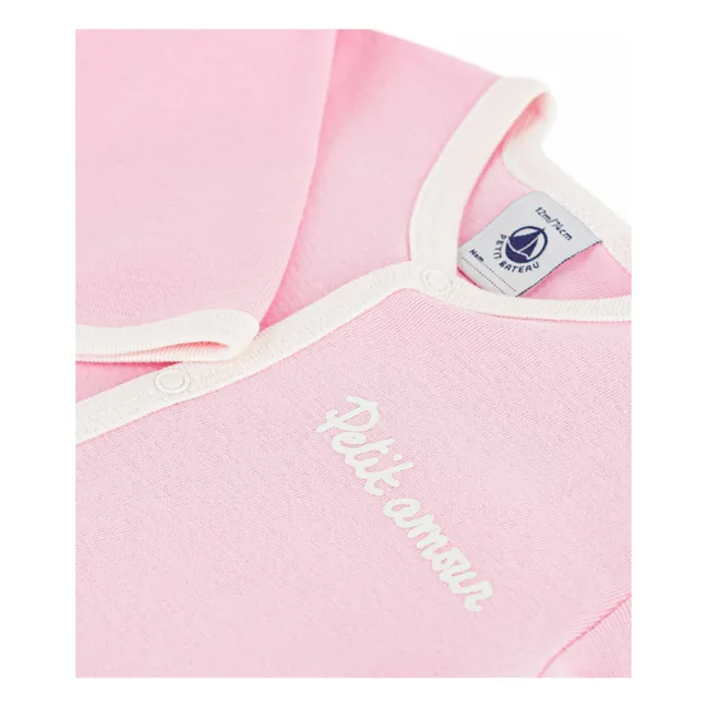 Pyjama Dors Bien Petit Amour Coton Bio | Rose