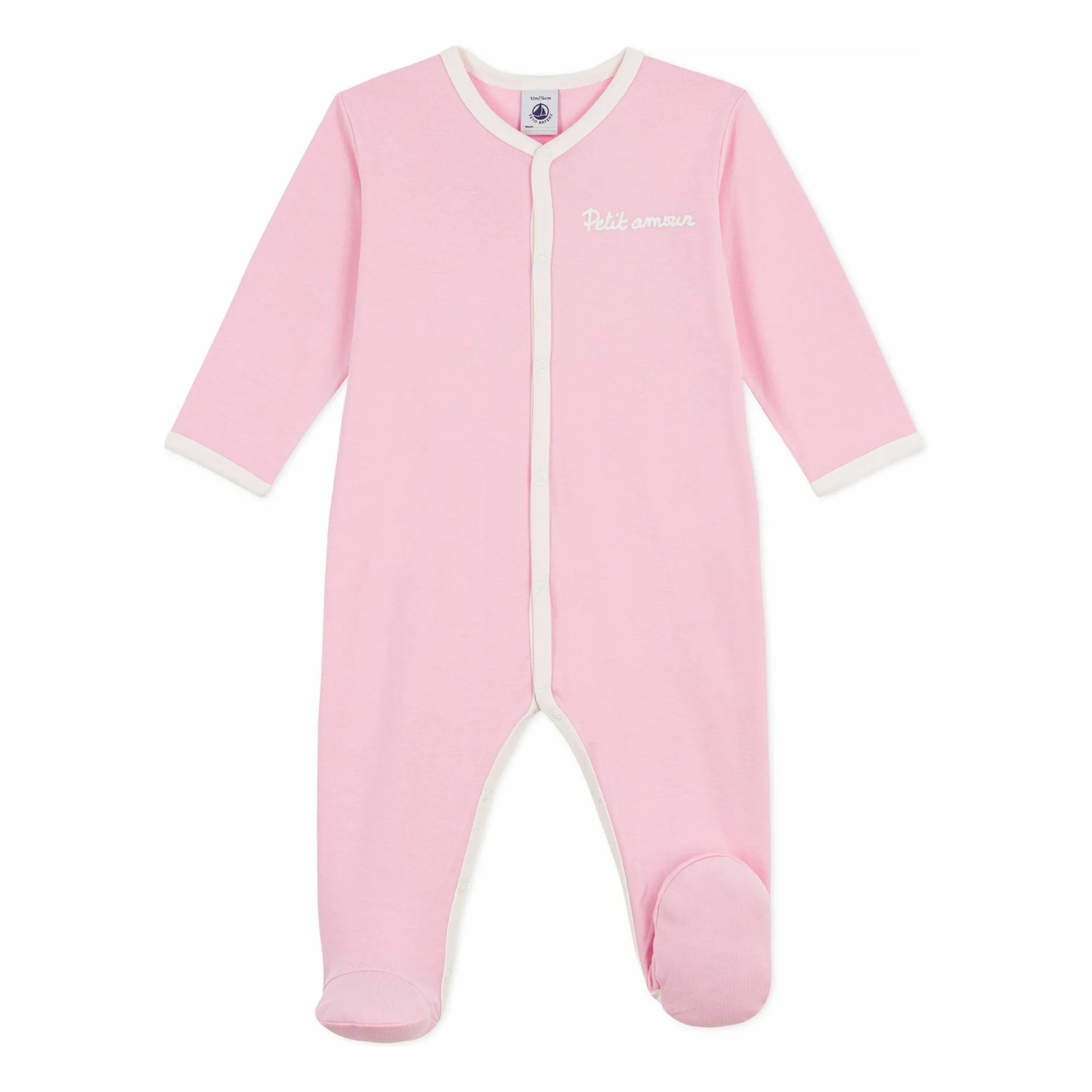 Petit Bateau Pink Dors Bien Petit Amour Organic Cotton Pyjamas