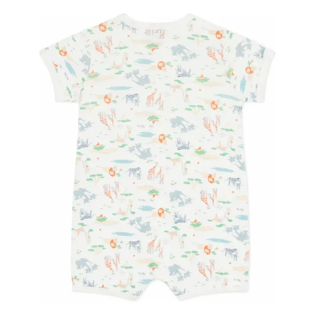 Pyjama Combishort Animaux | Blanc