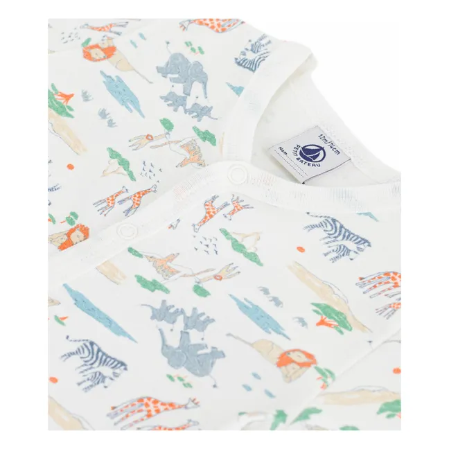 Pyjama Combishort Tiere | Weiß