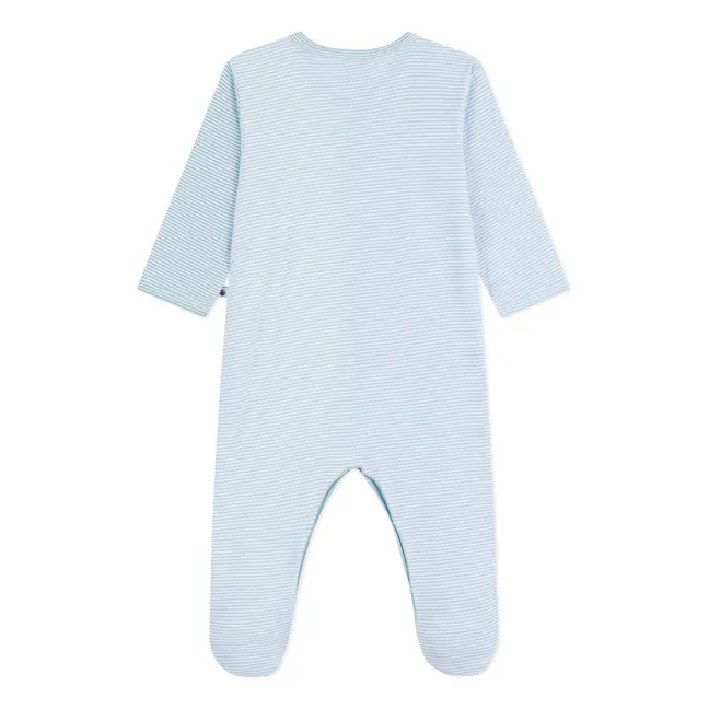 Pijama Sleep Well Colorblock Striped Milleraies Algodón orgánico | Verde