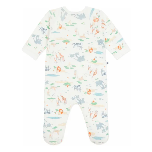 Pyjama Dors Bien Zip Savane | Blanc