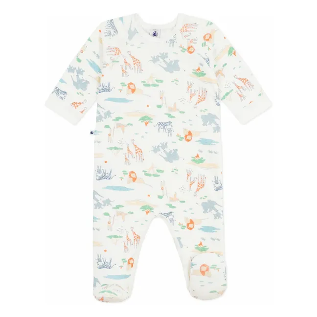 Dors Bien Zip Savane pyjamas | White