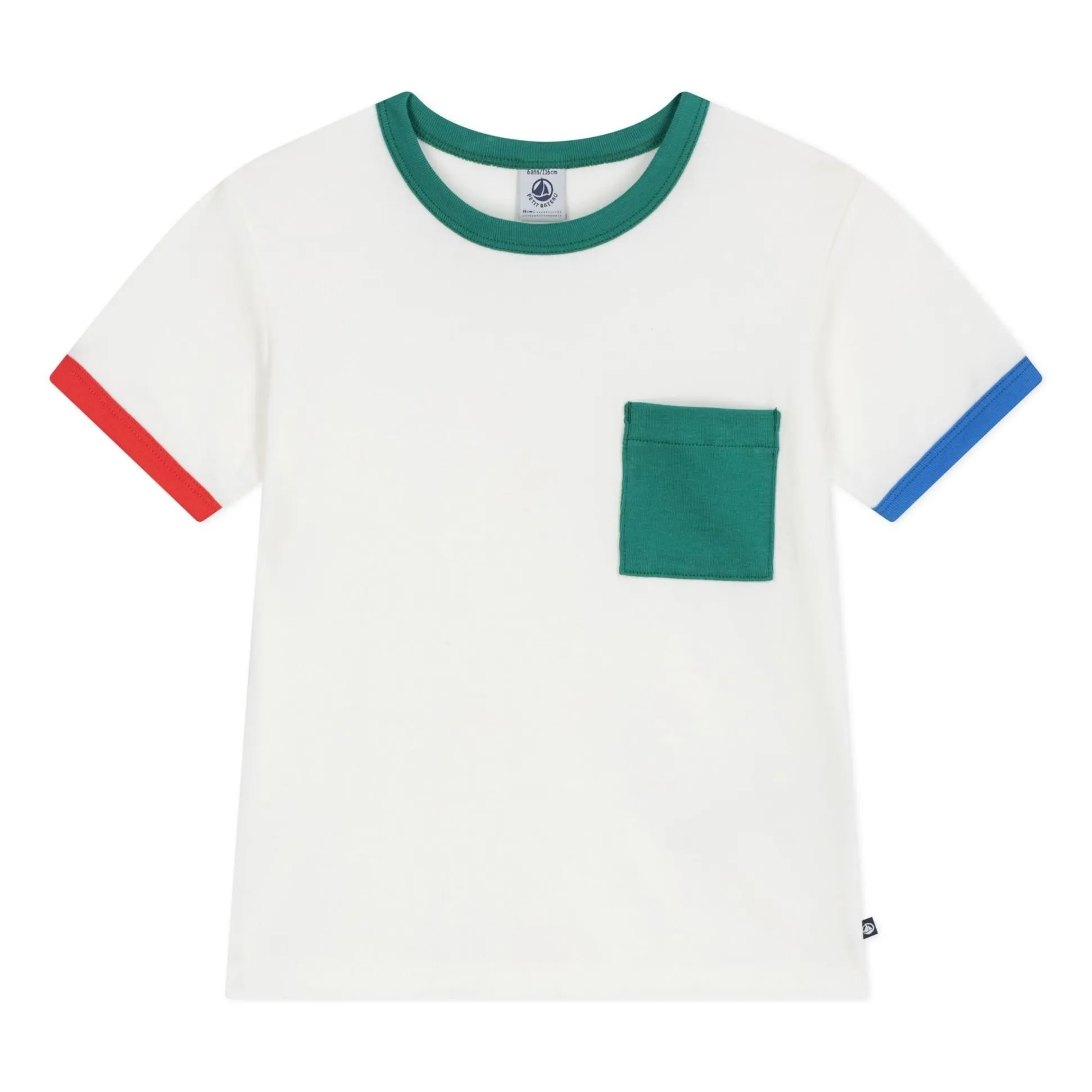 T-shirt Ample Colorblock | Blanc- Image produit n°0