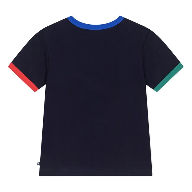 Camiseta Ample Colorblock | Azul Marino