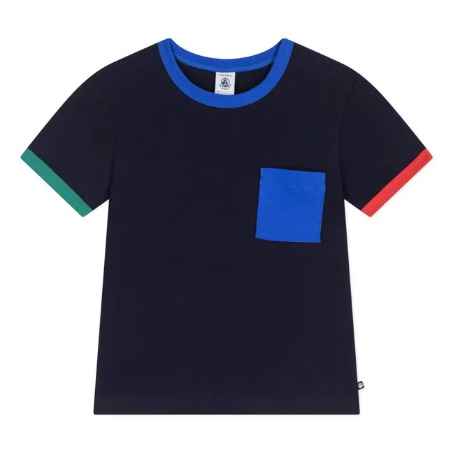 Camiseta Ample Colorblock | Azul Marino