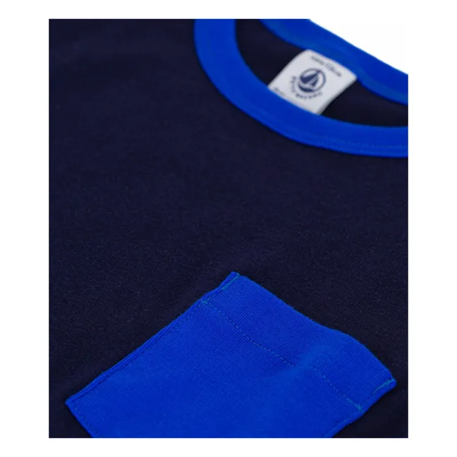 Camiseta Ample Colorblock | Azul Marino