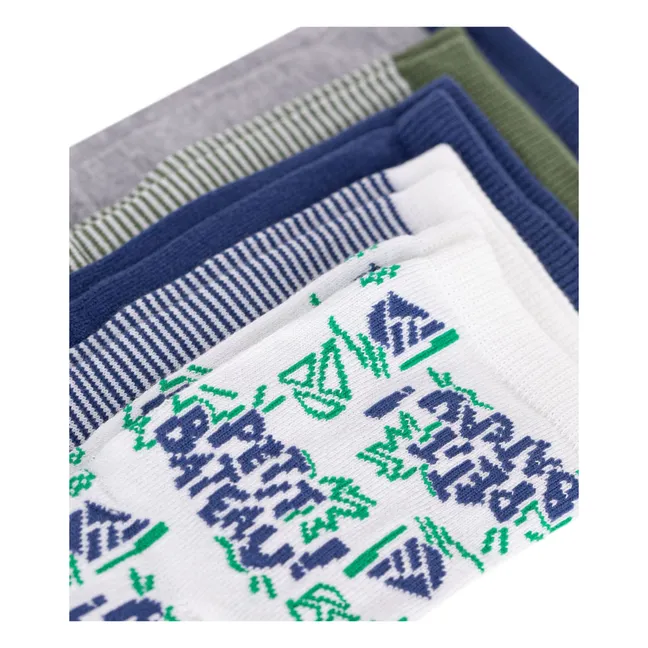 Pack of 5 Pairs of Petit Bateau Socks | Blue