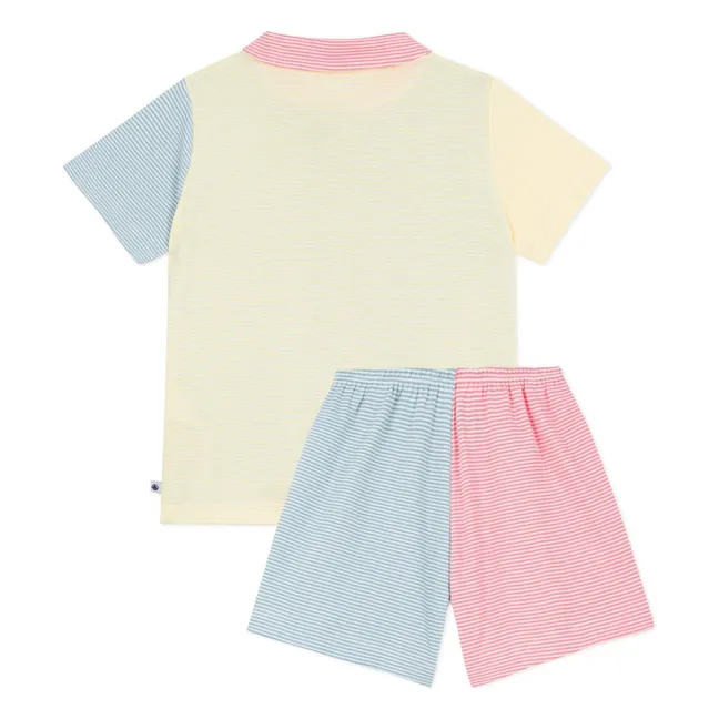 Pyjama Short Colorblock Milleraies | Bleu