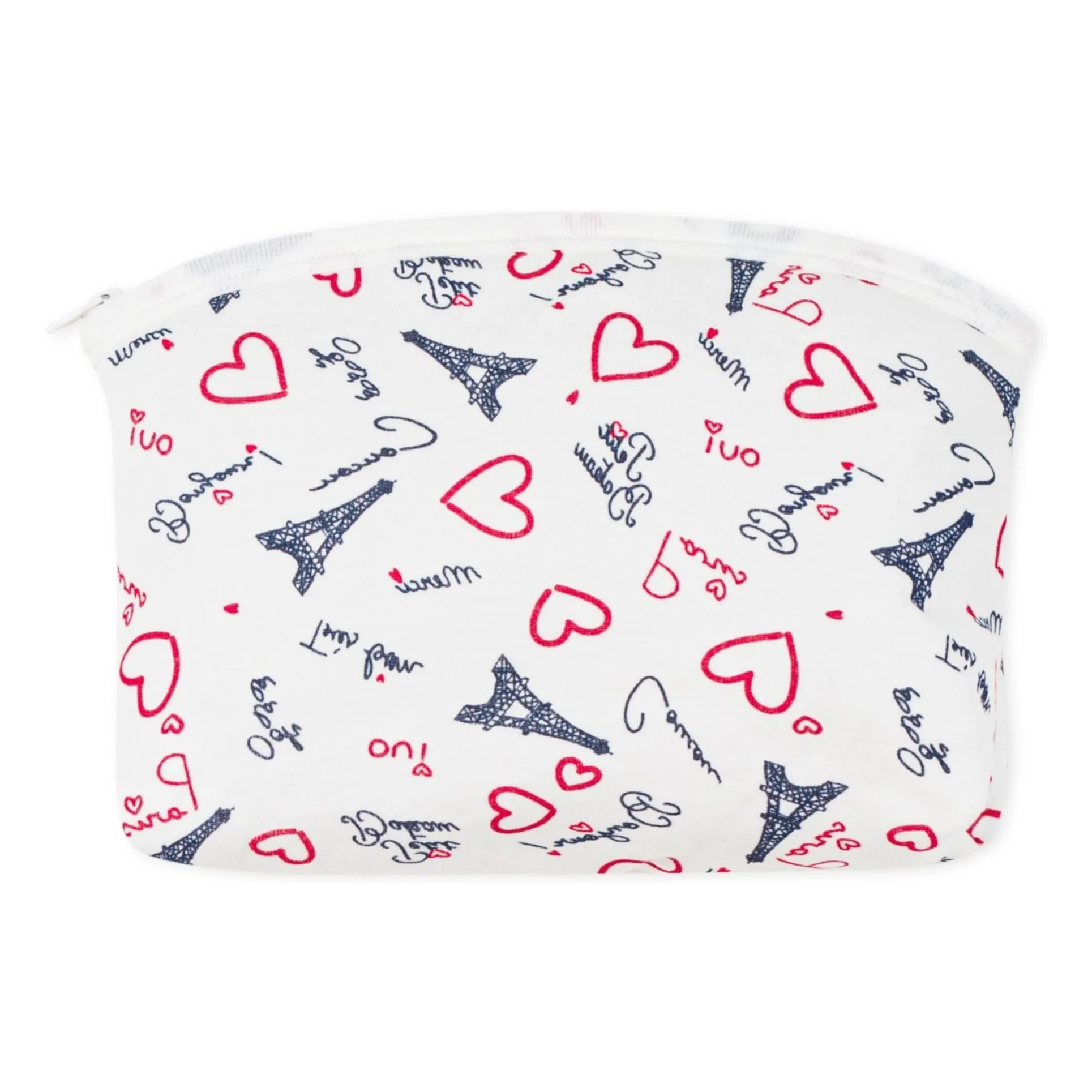 Petit Bateau White Paris Pencil Case Organic Cotton