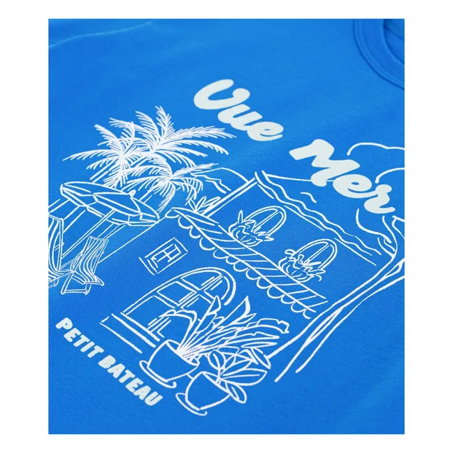 Camiseta Ample Vue Mer Algodón orgánico | Azul Mar