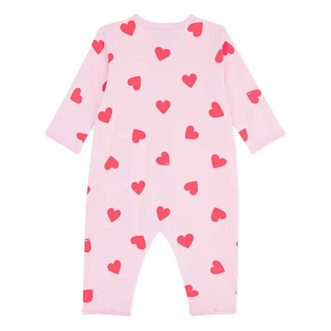 Sleep Well Hearts Footless Pyjamas | Pink