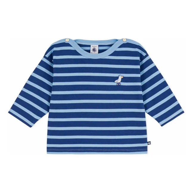 T-shirt Marinière Mouette | Bleu