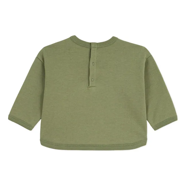 Sudadera oso de algodón orgánico | Khaki