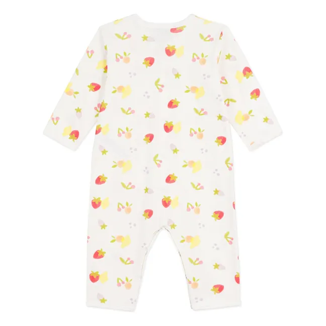 Pyjama Dors Bien Fruits Coton Bio | Blanc