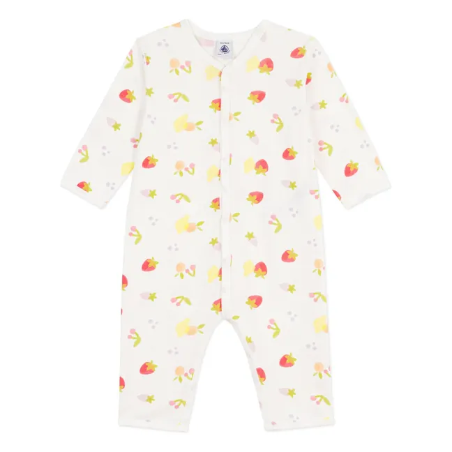 Pijama Sleep Well Fruits Algodón Ecológico | Blanco