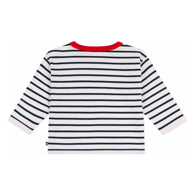 T-shirt Marinière Cœur | Blanc