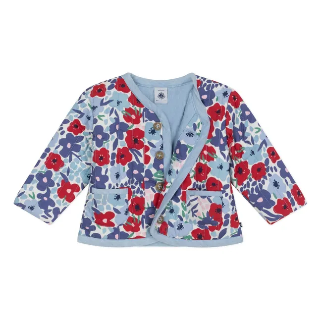 Chaqueta acolchada de algodón orgánico Fleurie | Azul
