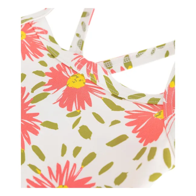 Maillot de Bain Fleuri | Blanc
