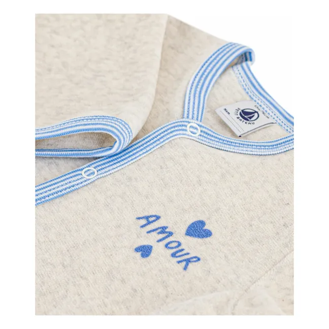 Pijama de algodón ecológico Dors Bien Amour | Beige chiné