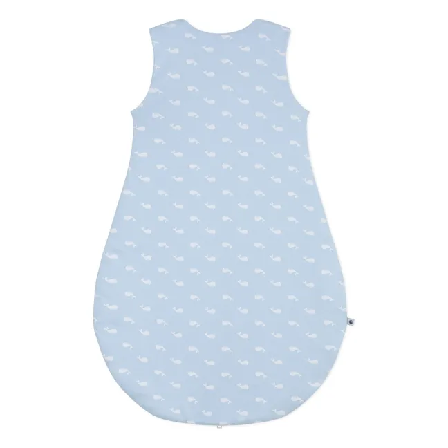 Gigoteuse Baleines Coton Bio | Bleu Clair