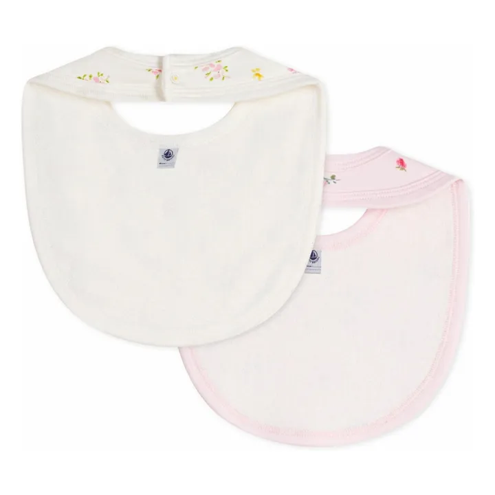 Batch 2 Flowered Bibs | Pink- Product image n°2