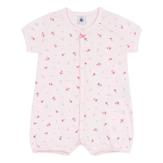Pyjama Combishort Fleuri | Rose
