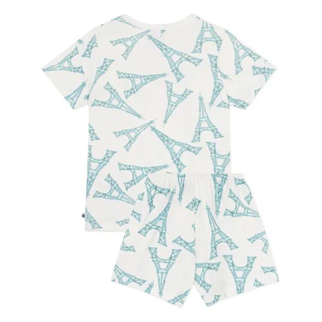 Pijama Corto Torre Eiffel | Blanco