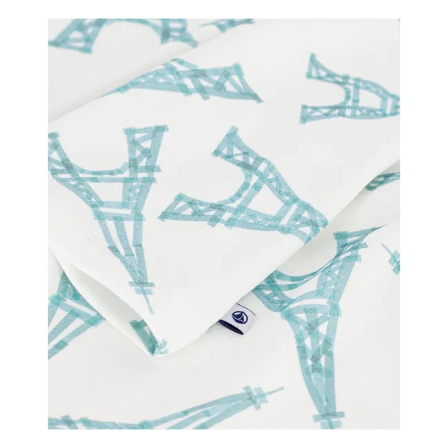 Pijama Corto Torre Eiffel | Blanco