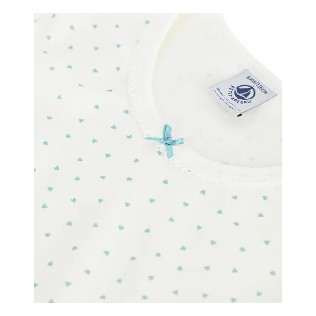 Night Shirt Hearts | White