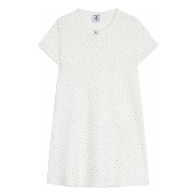 Camisa de noche Corazones | Blanco