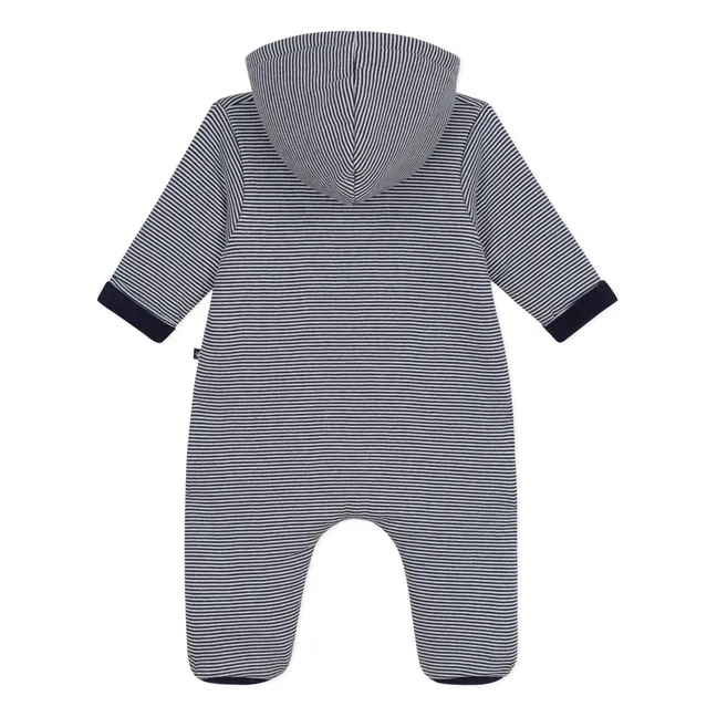 Striped Organic Cotton Pilot | Midnight blue