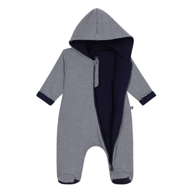 Striped Organic Cotton Pilot | Midnight blue