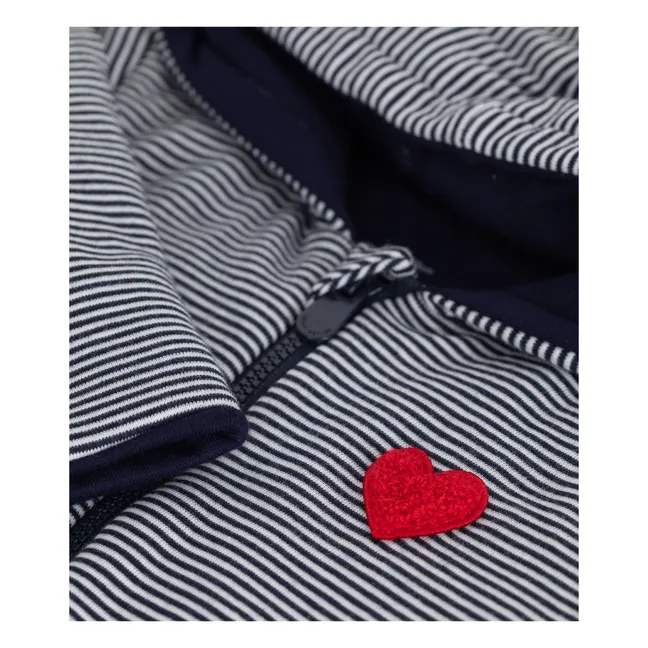Striped Organic Cotton Pilot | Midnight blue
